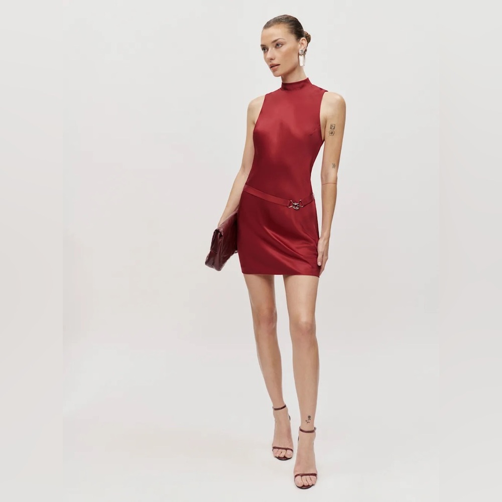 Rubia Red Mini Dress (Reformation)